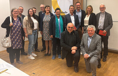 Das Gespräch fand am 20. Mai in der Fakultät zum Thema „Kirche, Theologie und Politik - zum gesellschaftlichen Beitrag von Kirche und Theologie angesichts von Gefährdungen der Demokratie“ statt.