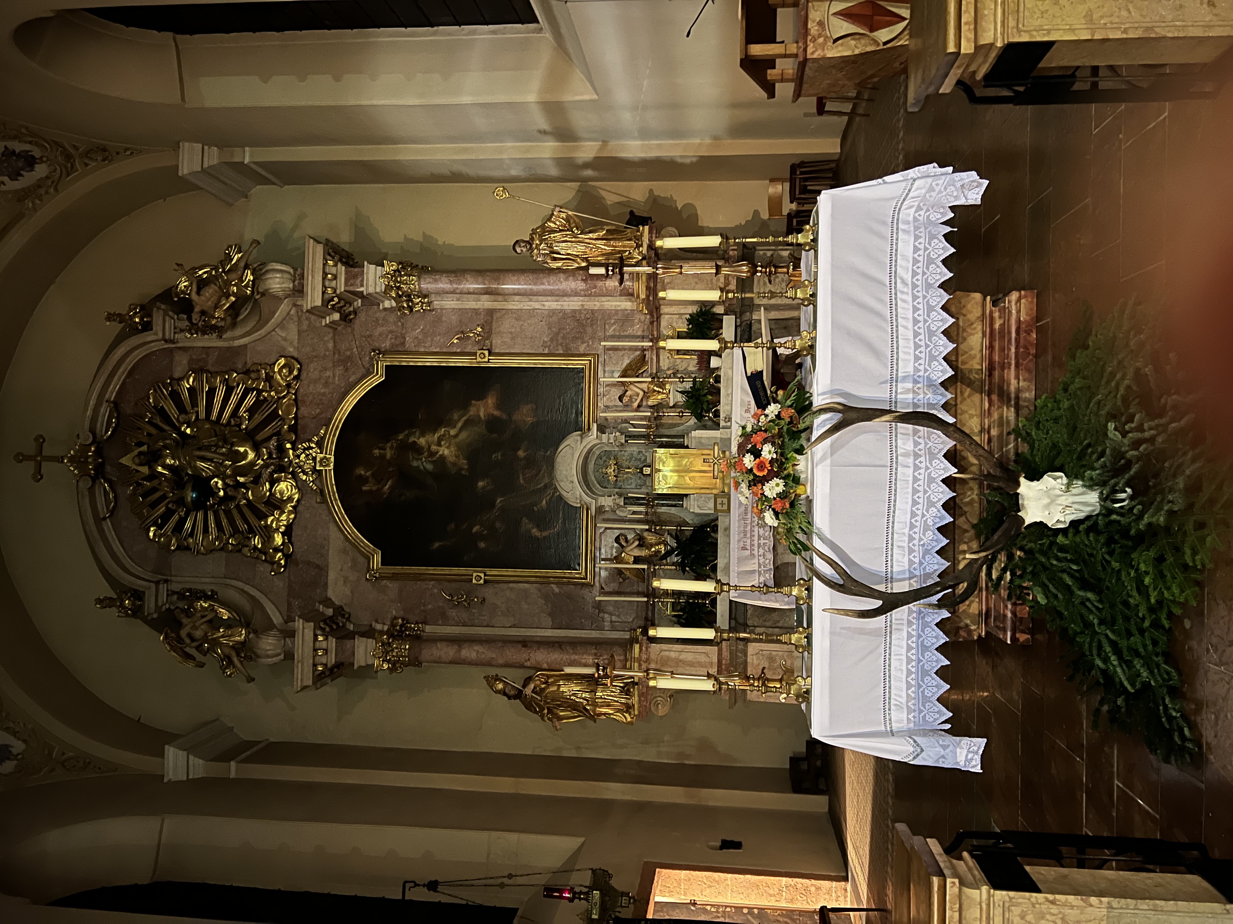 Hubertusfeier - Streckenmeldung und Segnung in St. Gallen / Ulrich Diel OSB